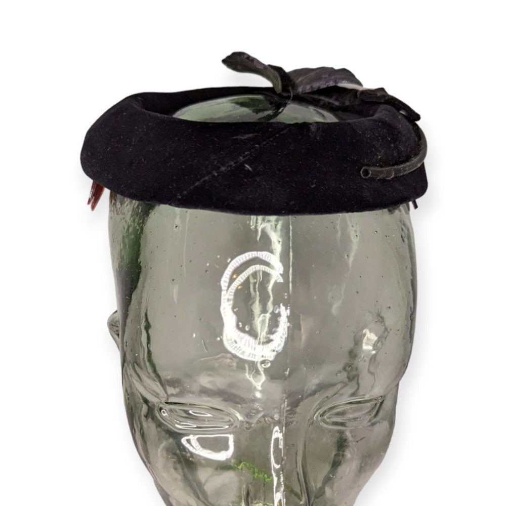 Vintage Black Velvet Butterfly Fascinator Hat
